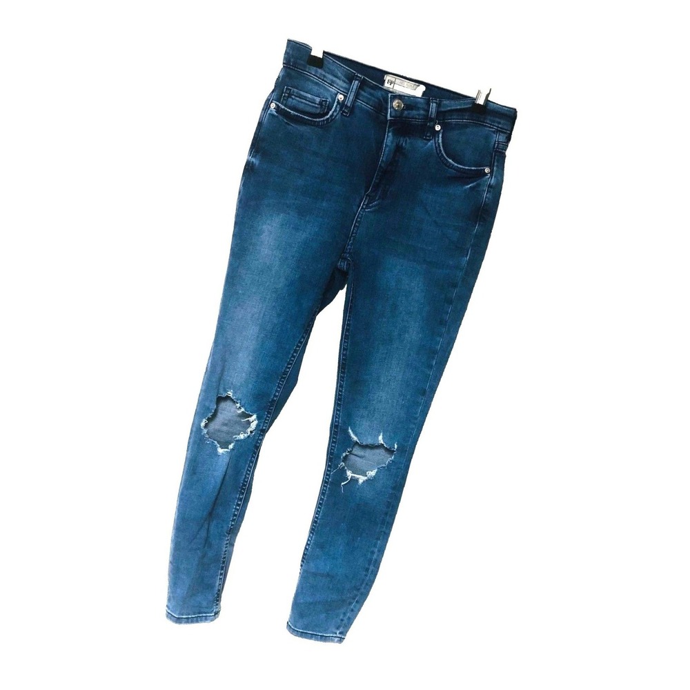 AG  Distressed Farrah Jeans Skinny Womens 26 27x28 Med Wash USA Festival